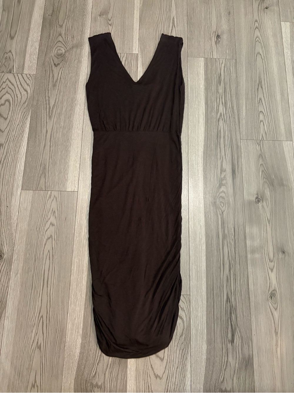 Alice + Olivia Brown V-Neck Midi Dress Size XS